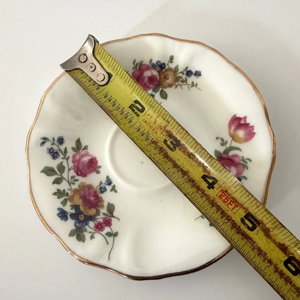 Vintage Hammersley Fine‎ Bone China England Demitasse Cup & Saucer Set, Roses